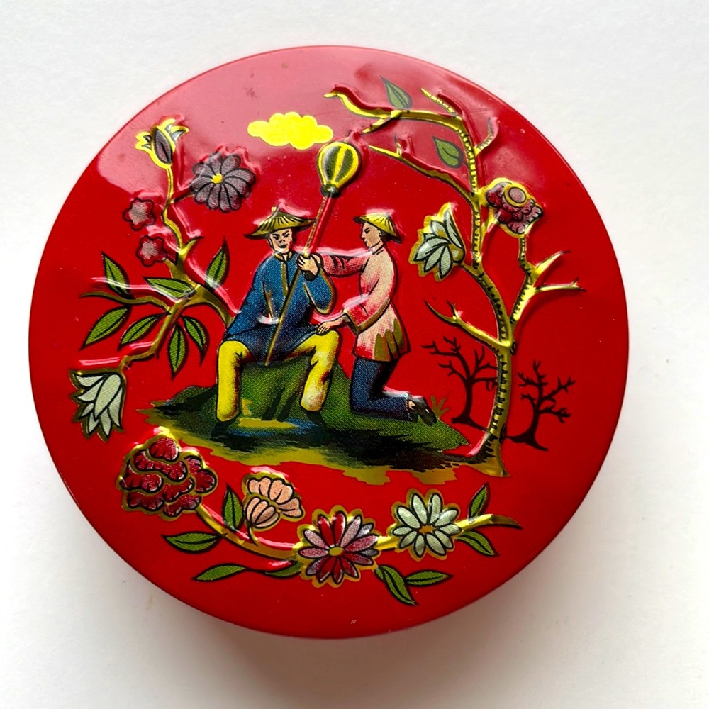 Asian Garden Scene Miniature Candy Tin